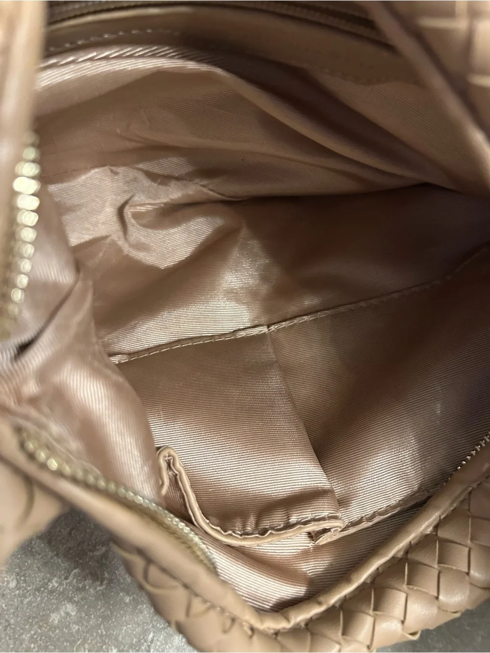 Melie Bianco Anthropologie Woven Hobo Shoulder Bag - Taupe